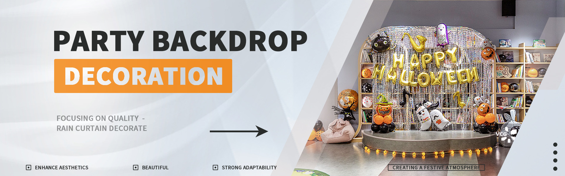 qualité Le rideau de la fête usine