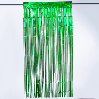 Πολυχρωματικό Laser Rain Green Foil κουρτίνα φόντο για εορταστική τοίχο διακόσμηση με διάφορα σχέδια